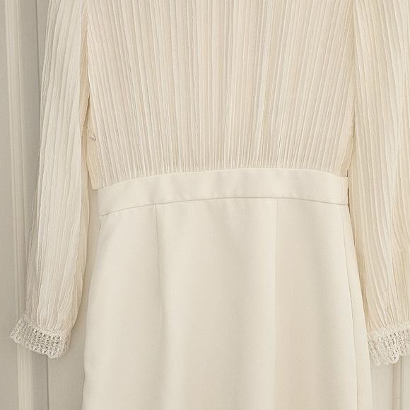 Reiss Bruna Lace Trim A Line Dress - Picture 8 of 13